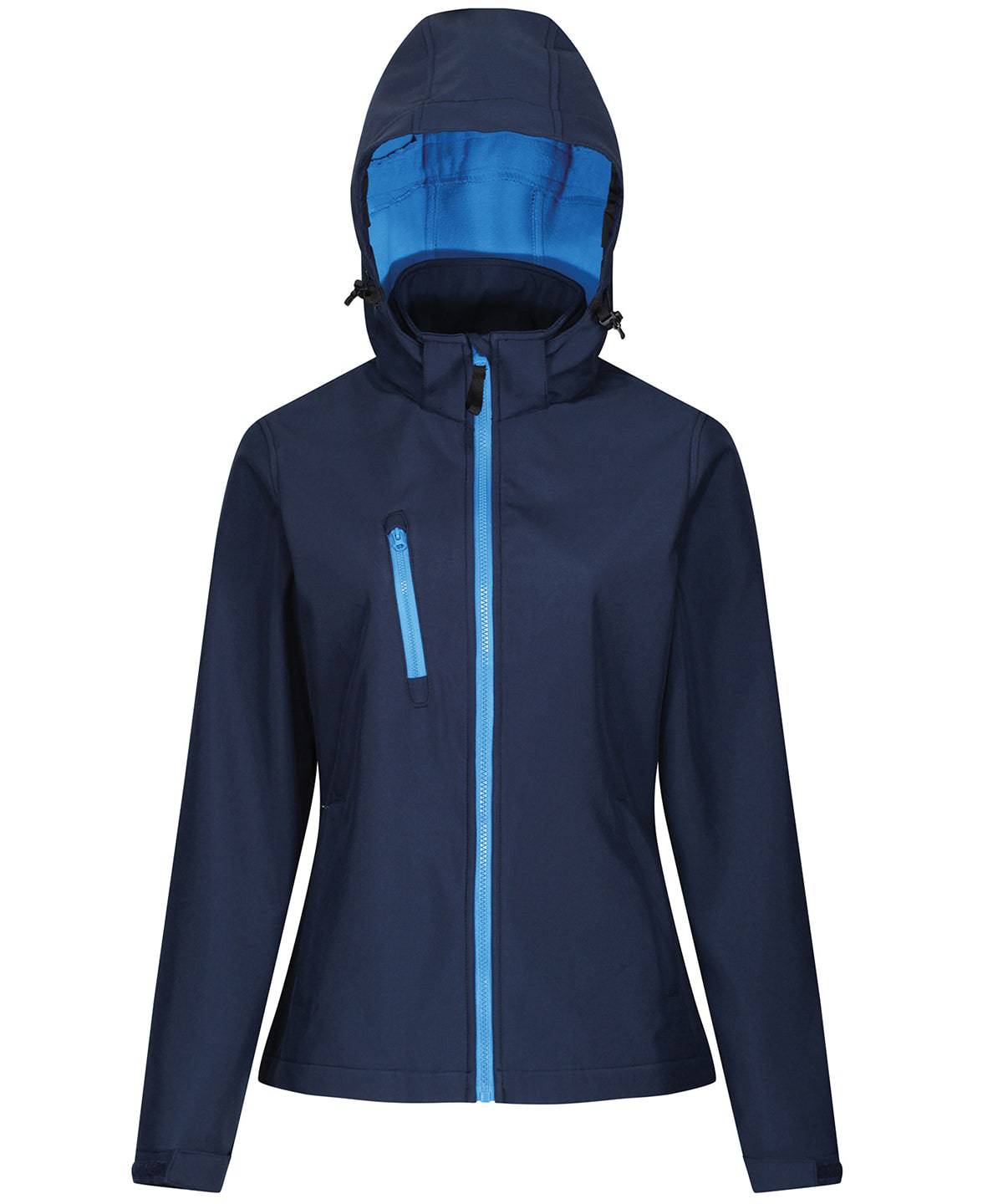 Navy/French Blue - Women's venturer 3-layer hooded softshell jacket
