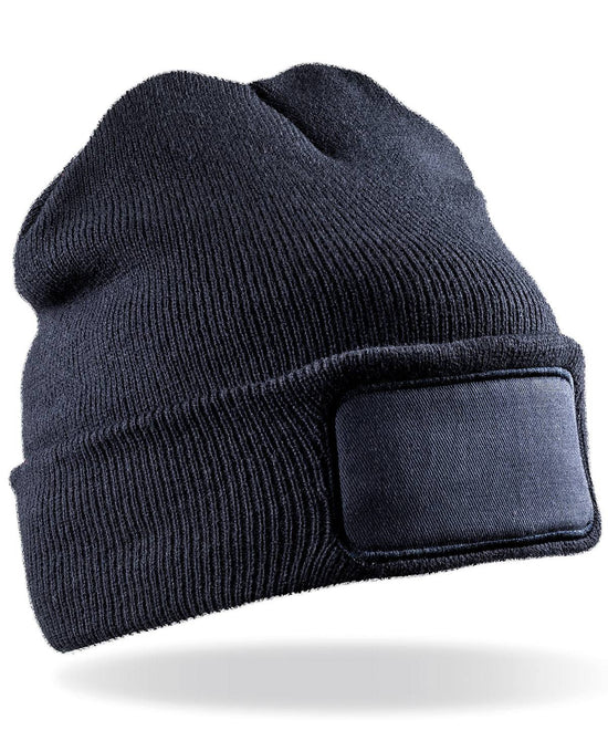 Navy - Recycled double knit printers beanie