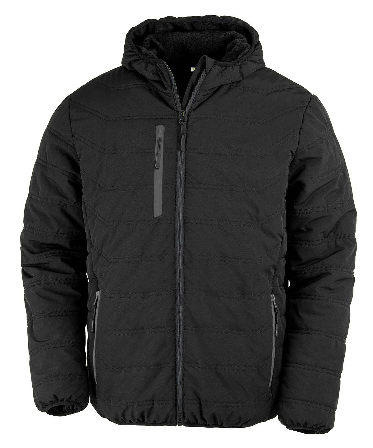 Black/Black - Recycled compass padded winter jacket