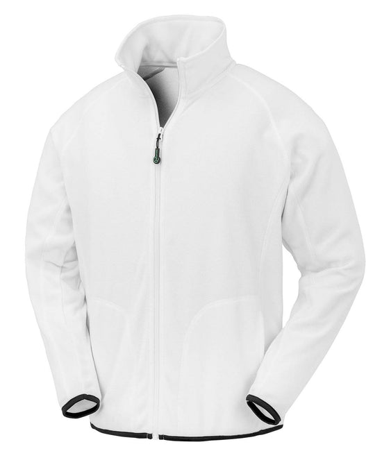 White - Recycled microfleece jacket