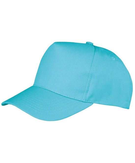 Aqua - Boston 5-panel polycotton printer's cap