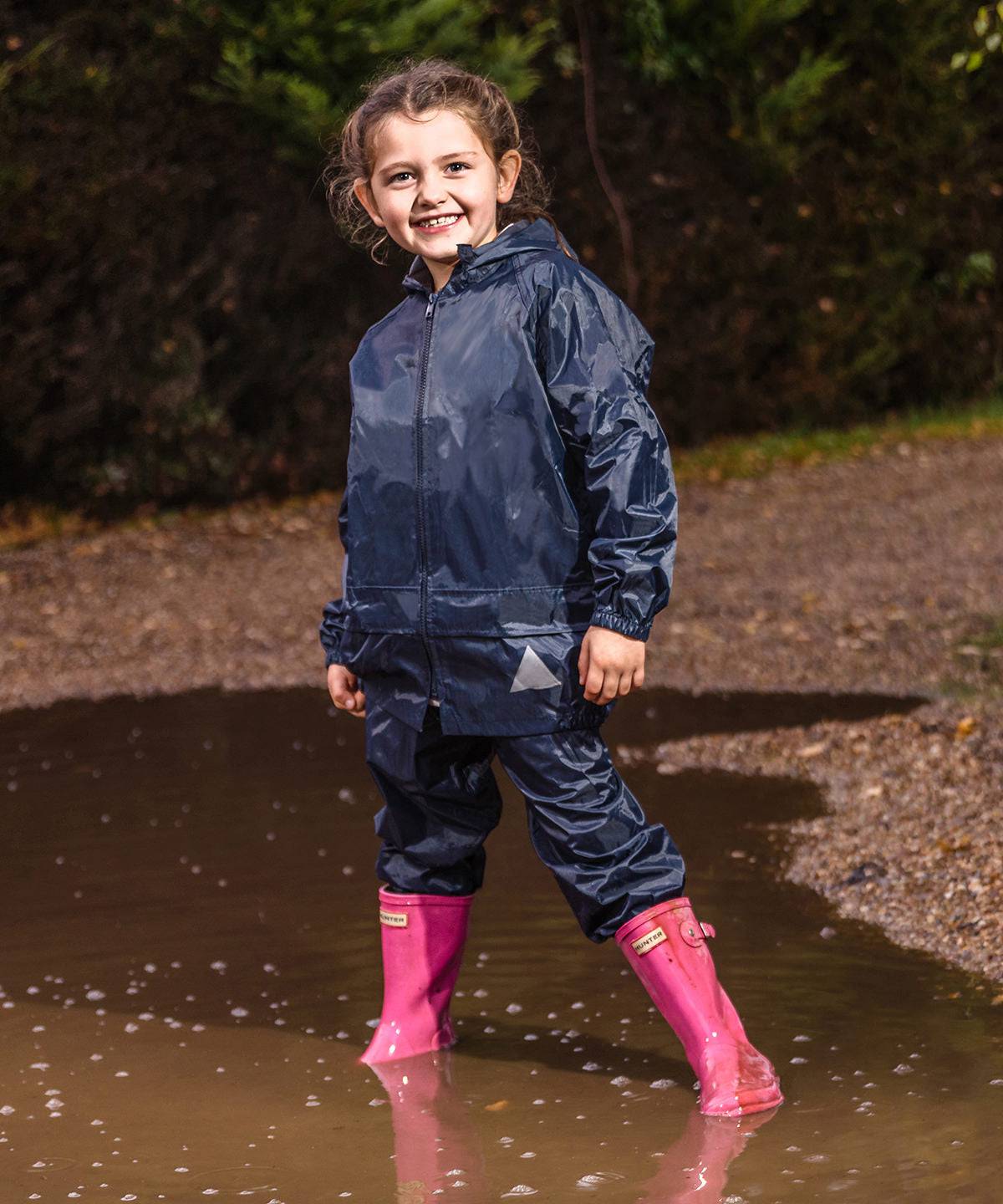 Navy - Junior waterproof jacket and trouser set