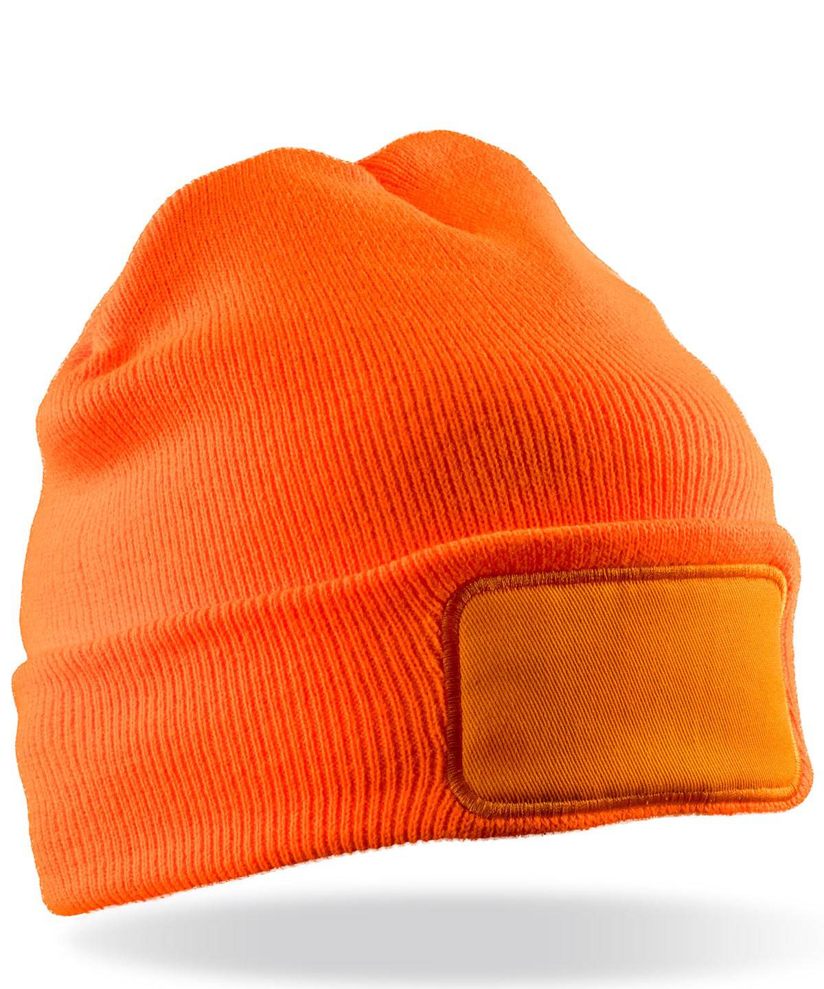 Fluorescent Orange - Double-knit Thinsulate™ printers beanie