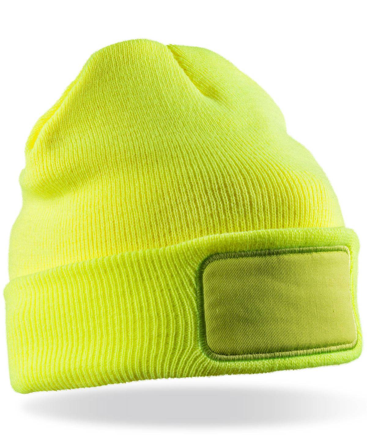 Fluorescent Yellow - Double-knit Thinsulate™ printers beanie