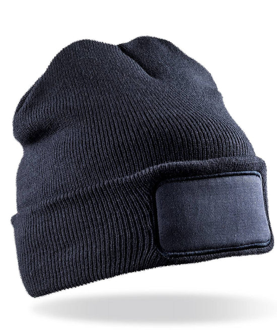 Navy - Double-knit printers beanie