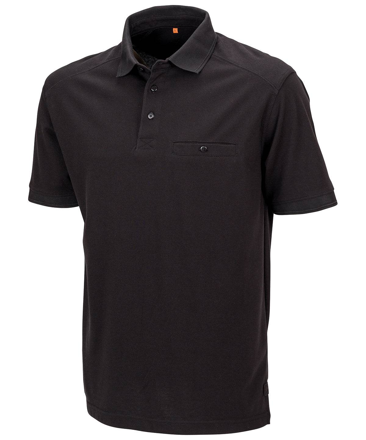 Black - Work-Guard Apex pocket polo shirt