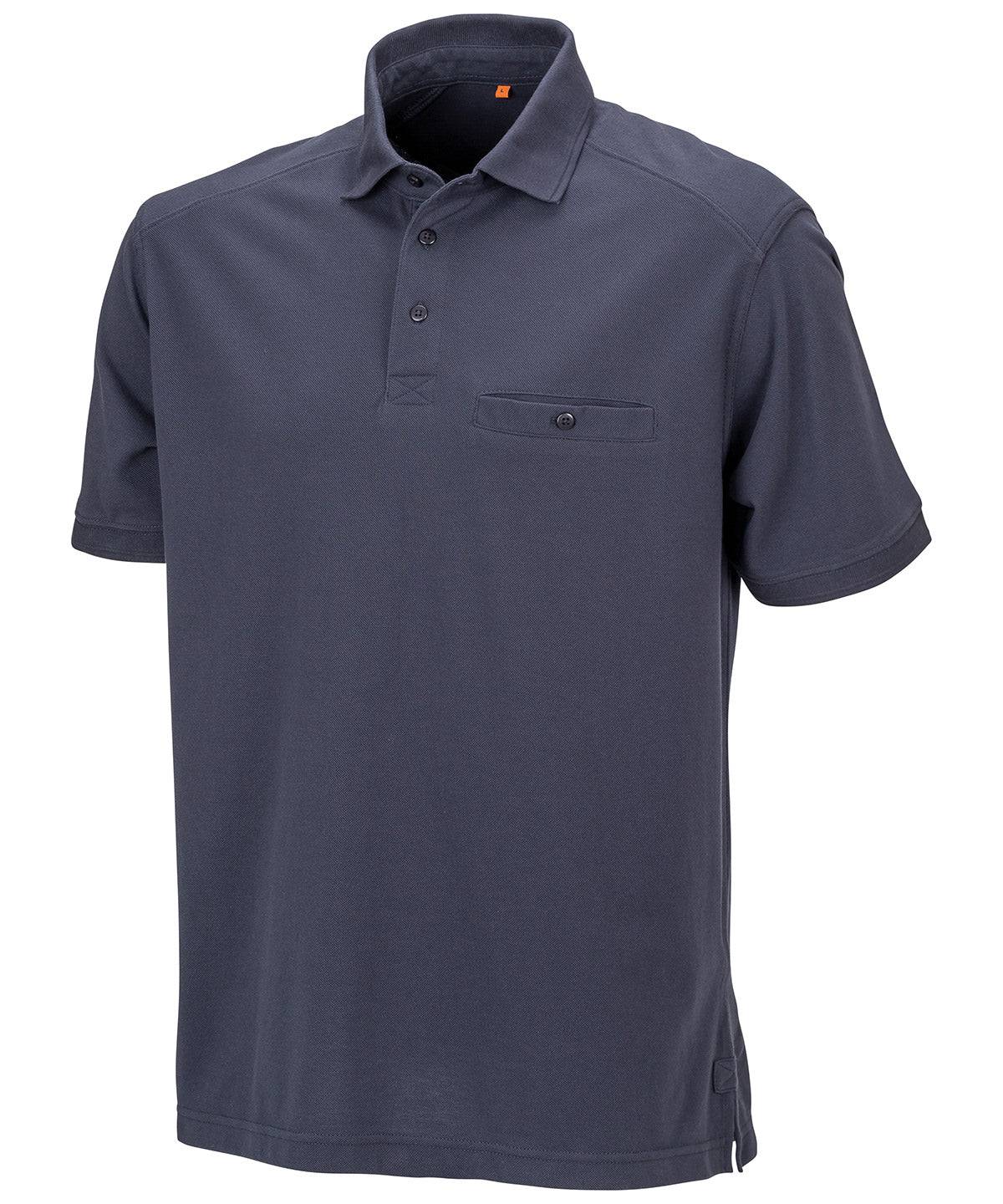 Navy - Work-Guard Apex pocket polo shirt