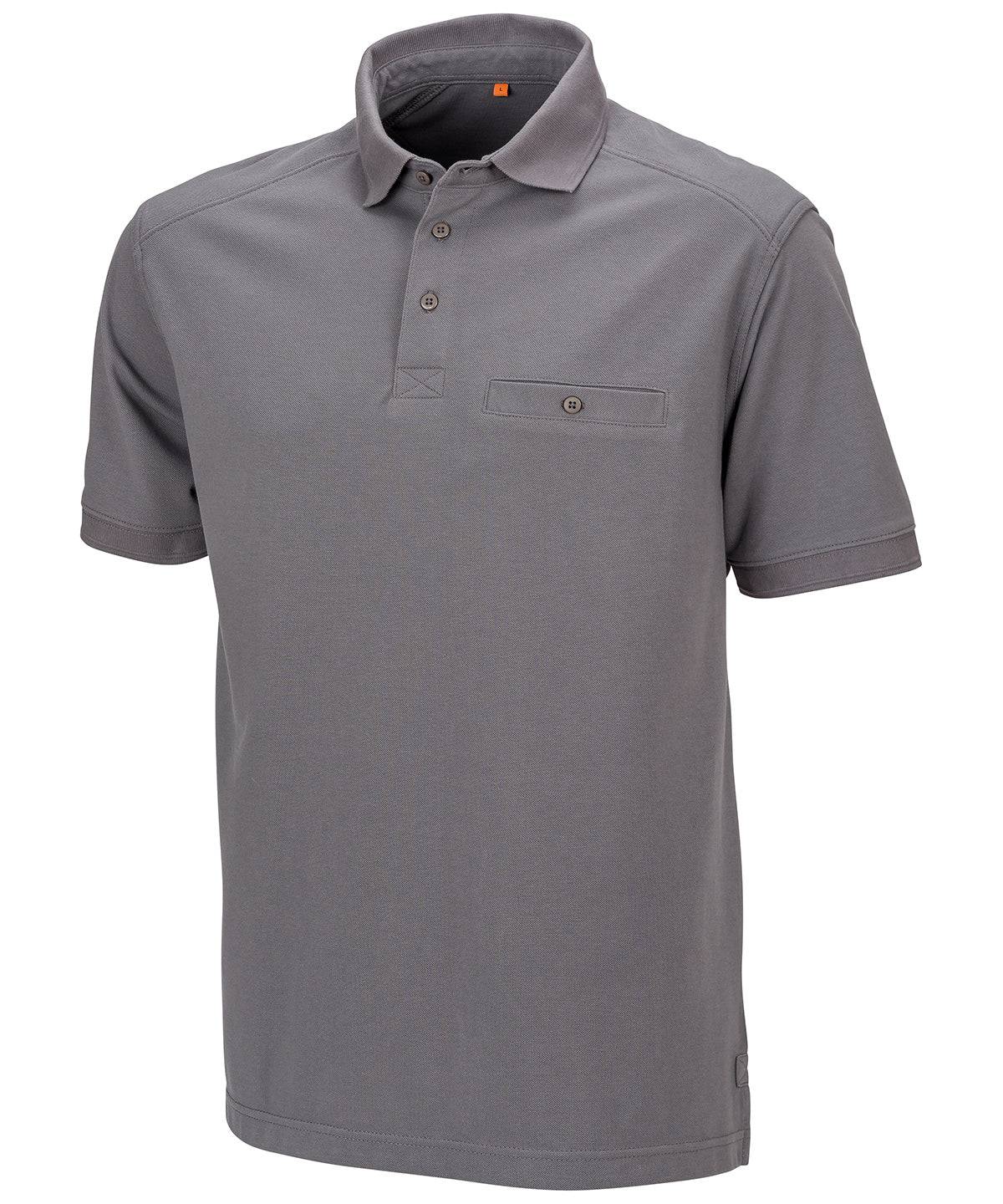 WG Grey - Work-Guard Apex pocket polo shirt