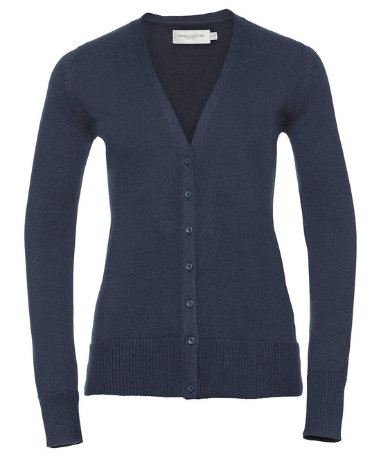 French Navy - Women's v-neck knitted cardigan