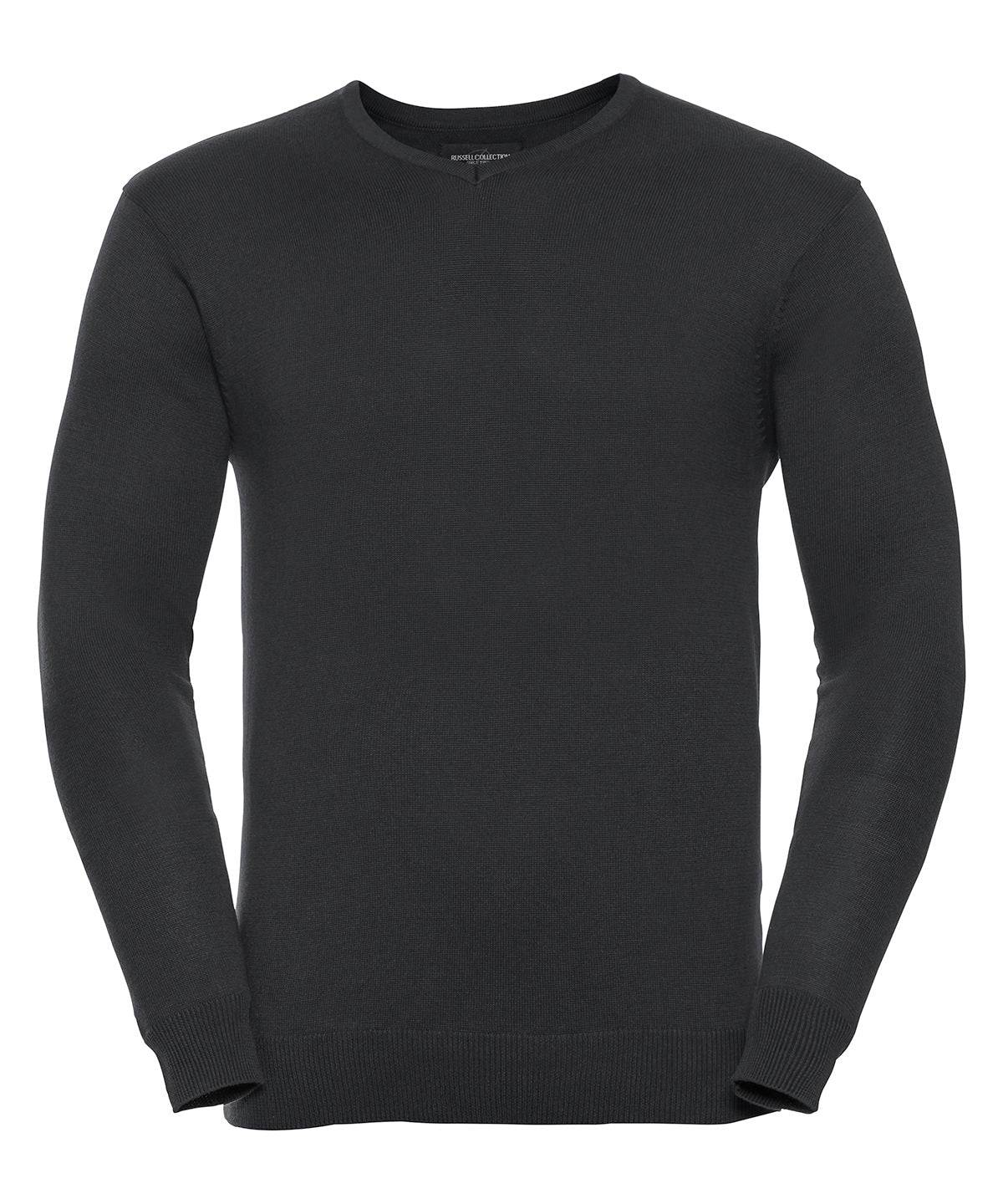 Black - V-neck knitted sweater