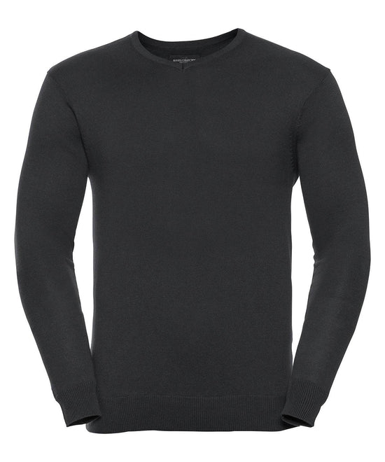 Black - V-neck knitted sweater