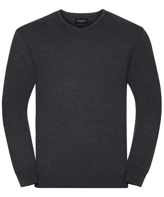 Charcoal Marl - V-neck knitted sweater