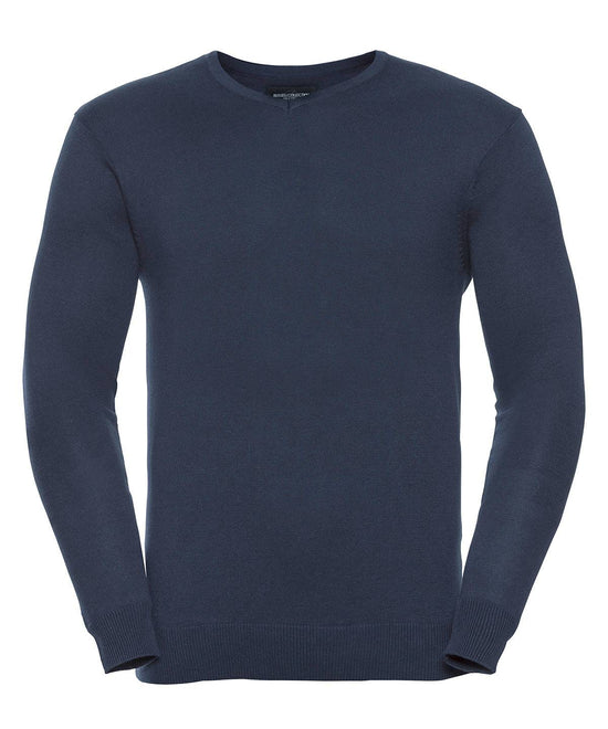 French Navy - V-neck knitted sweater