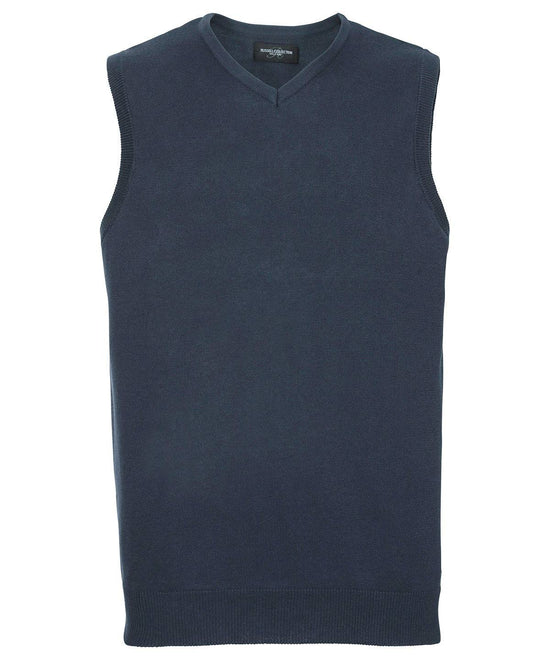 French Navy - V-neck sleeveless knitted sweater