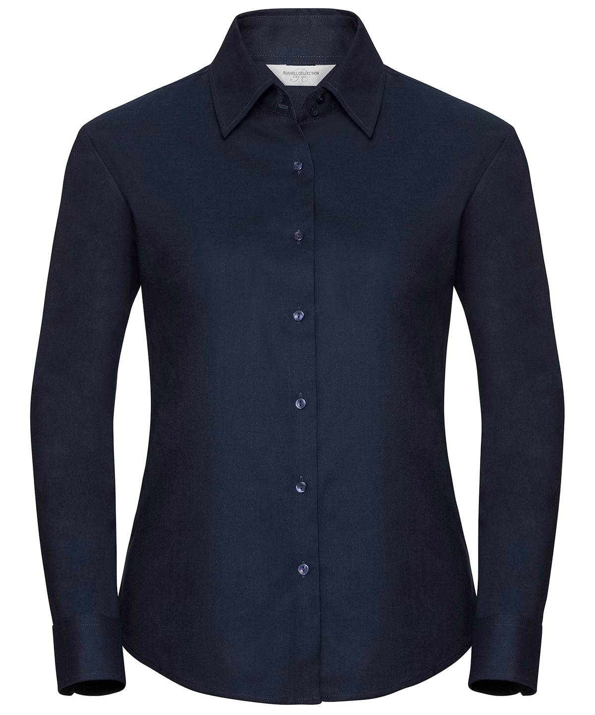 Helles Marineblau - Pflegeleichtes Oxford-Hemd mit langen Ärmeln für Damen