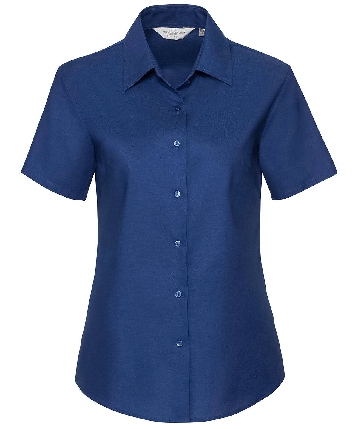 Bright Royal - Kurzärmliges Oxford-Hemd für Damen