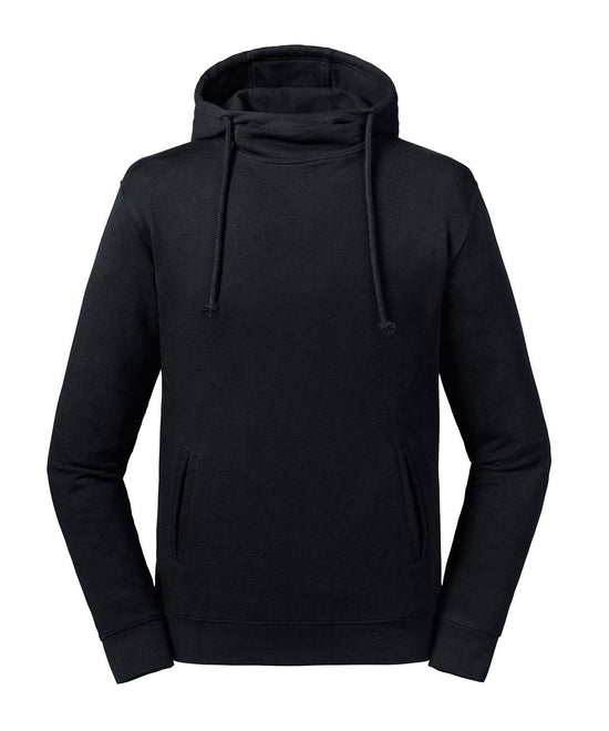 Black - Pure organic high collar hooded sweatshirt