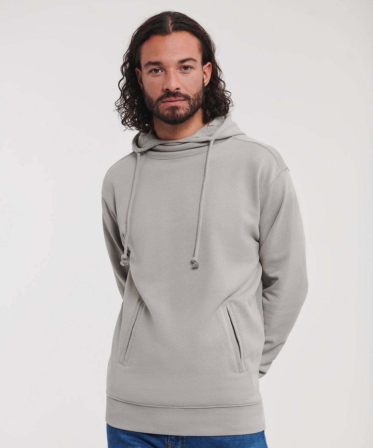 Black - Pure organic high collar hooded sweatshirt