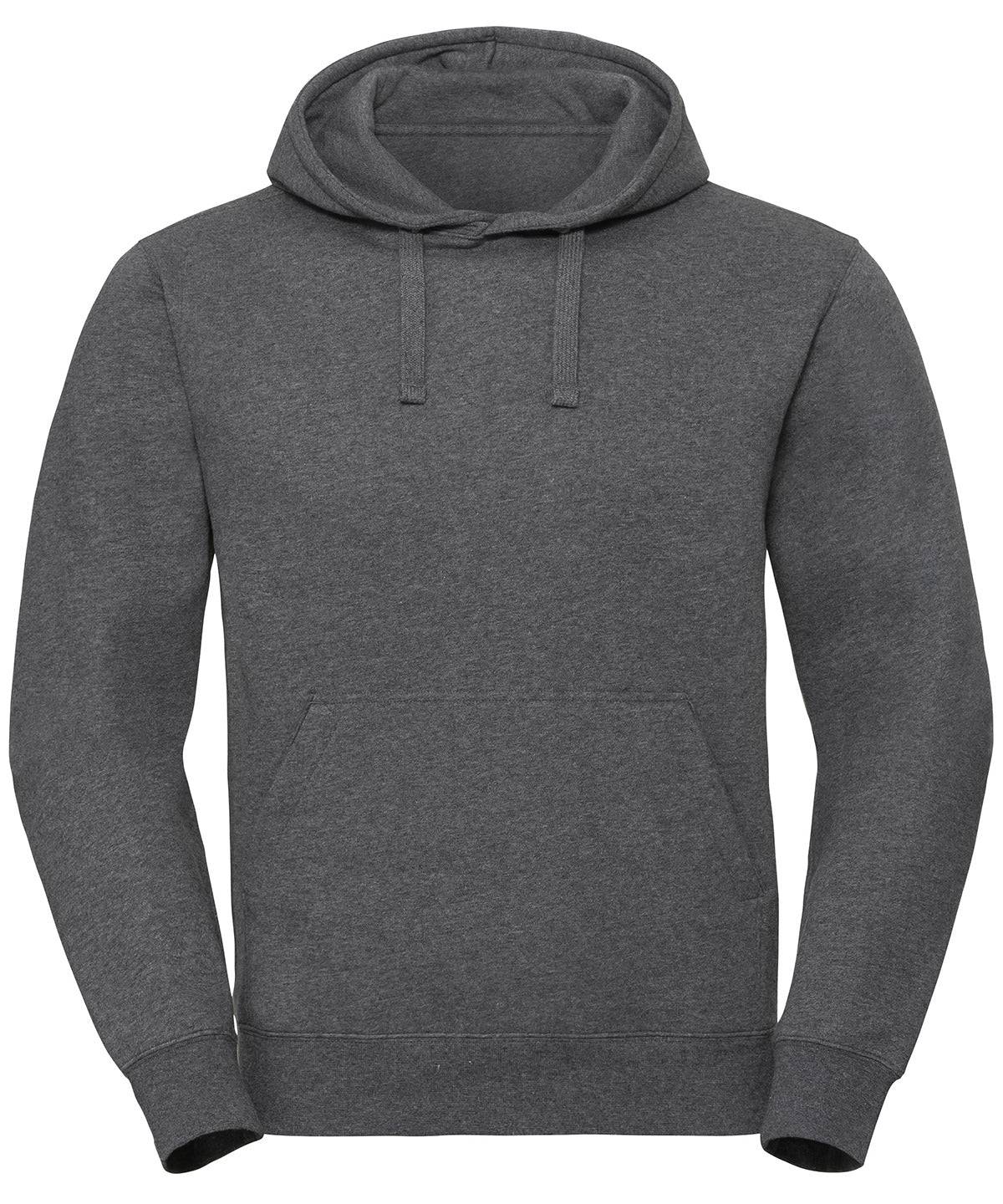 Brick Red Melange - Authentic melange hooded sweatshirt