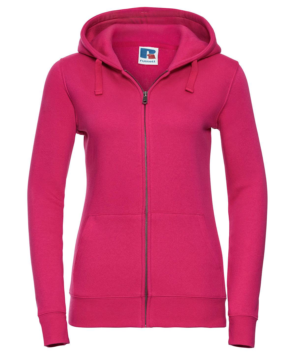 Fuchsia - Women's authentic zipped hooded sweatshirt