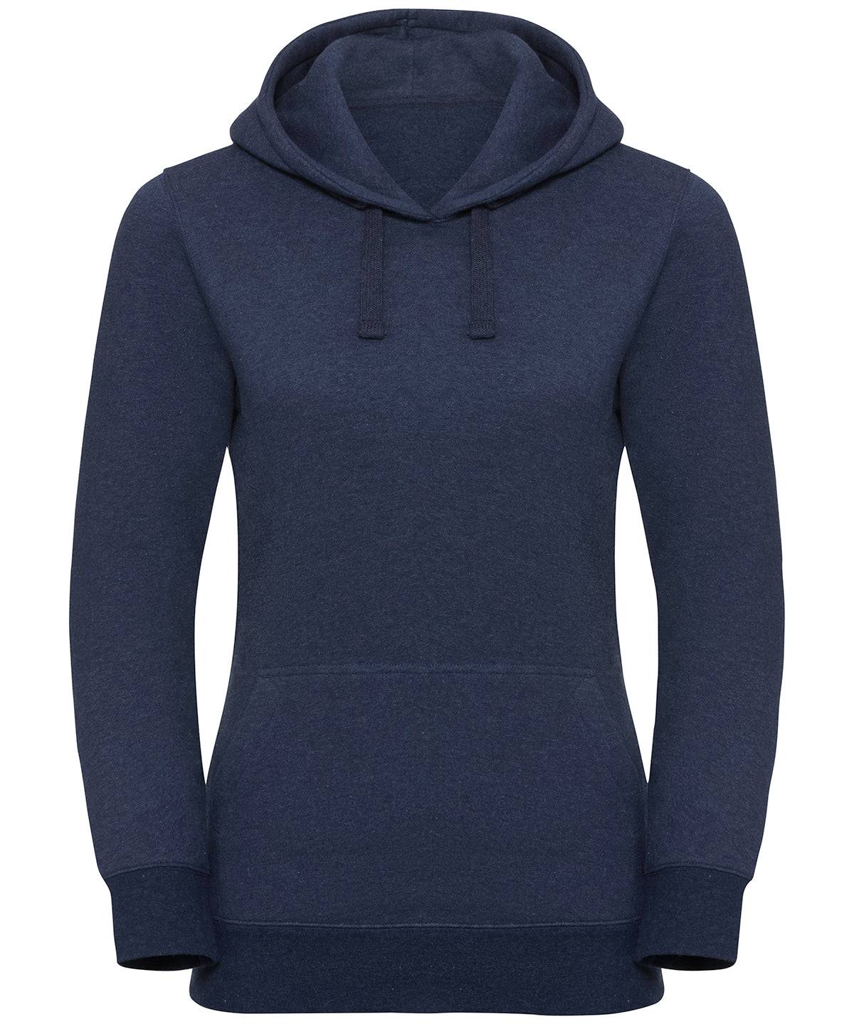 Indigo Melange - Women's authentic melange hooded sweatshirt