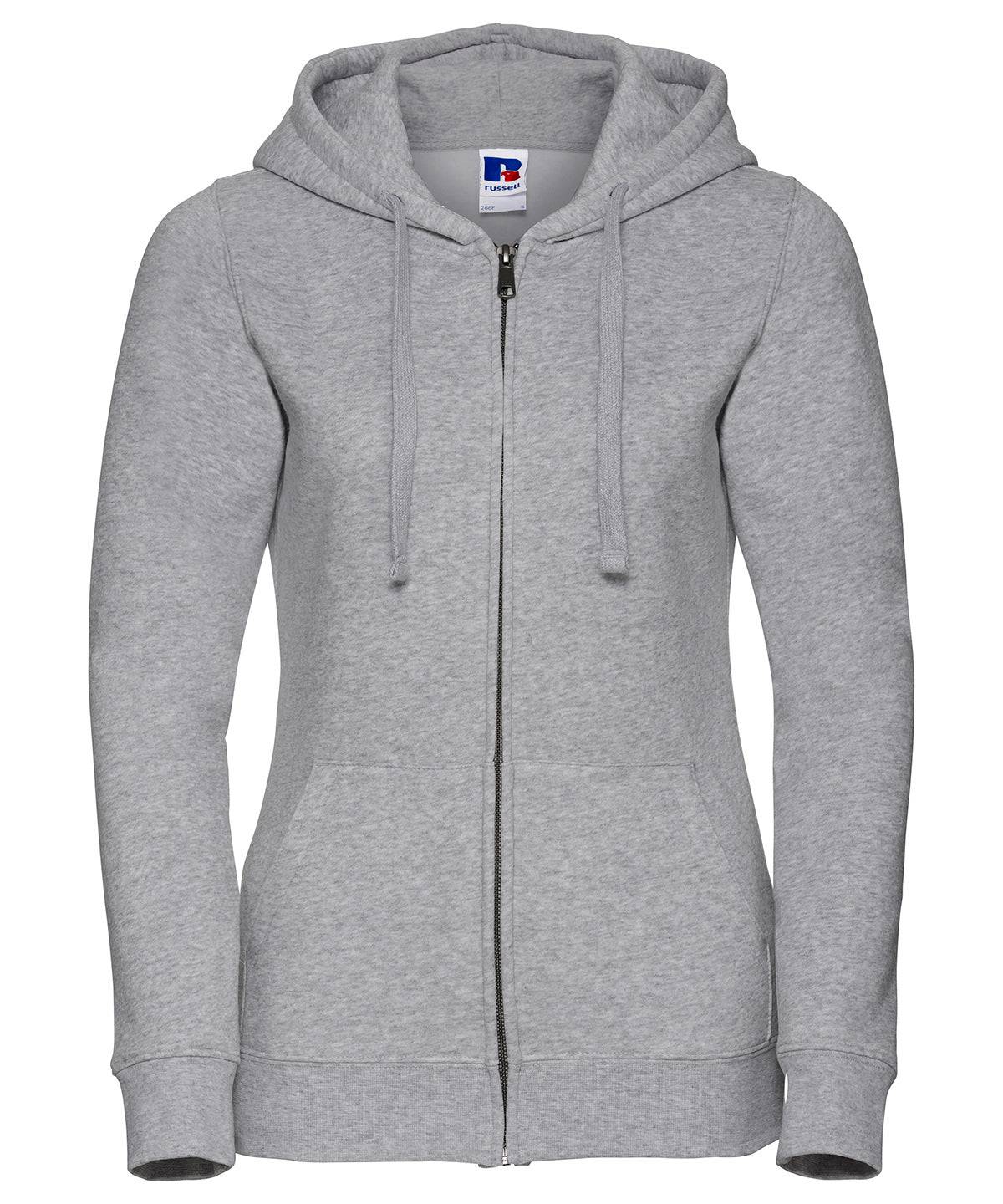 Light Oxford* - Women's authentic zipped hooded sweatshirt