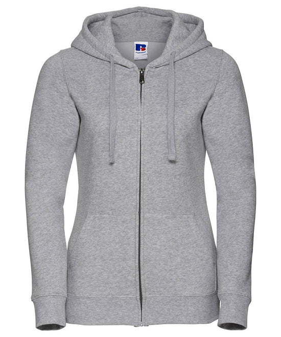 Light Oxford* - Women's authentic zipped hooded sweatshirt