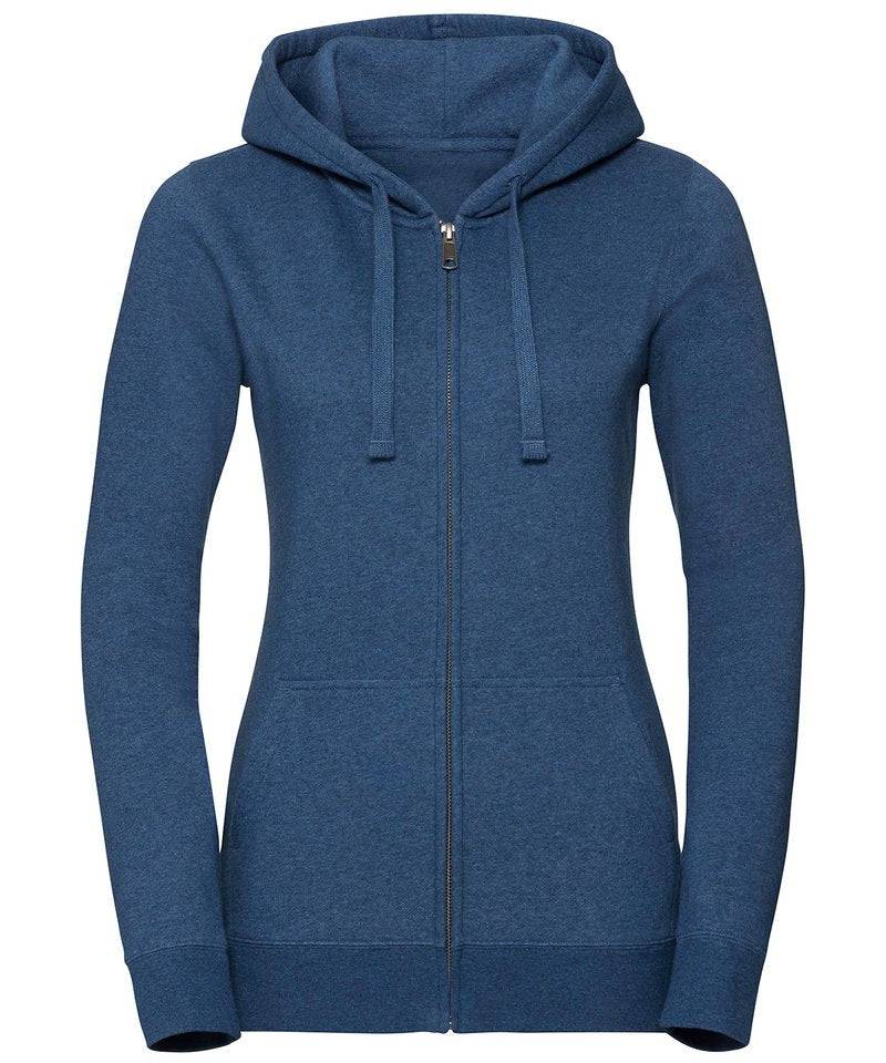 Ocean Melange - Women's authentic melange zipped hood sweatshirt