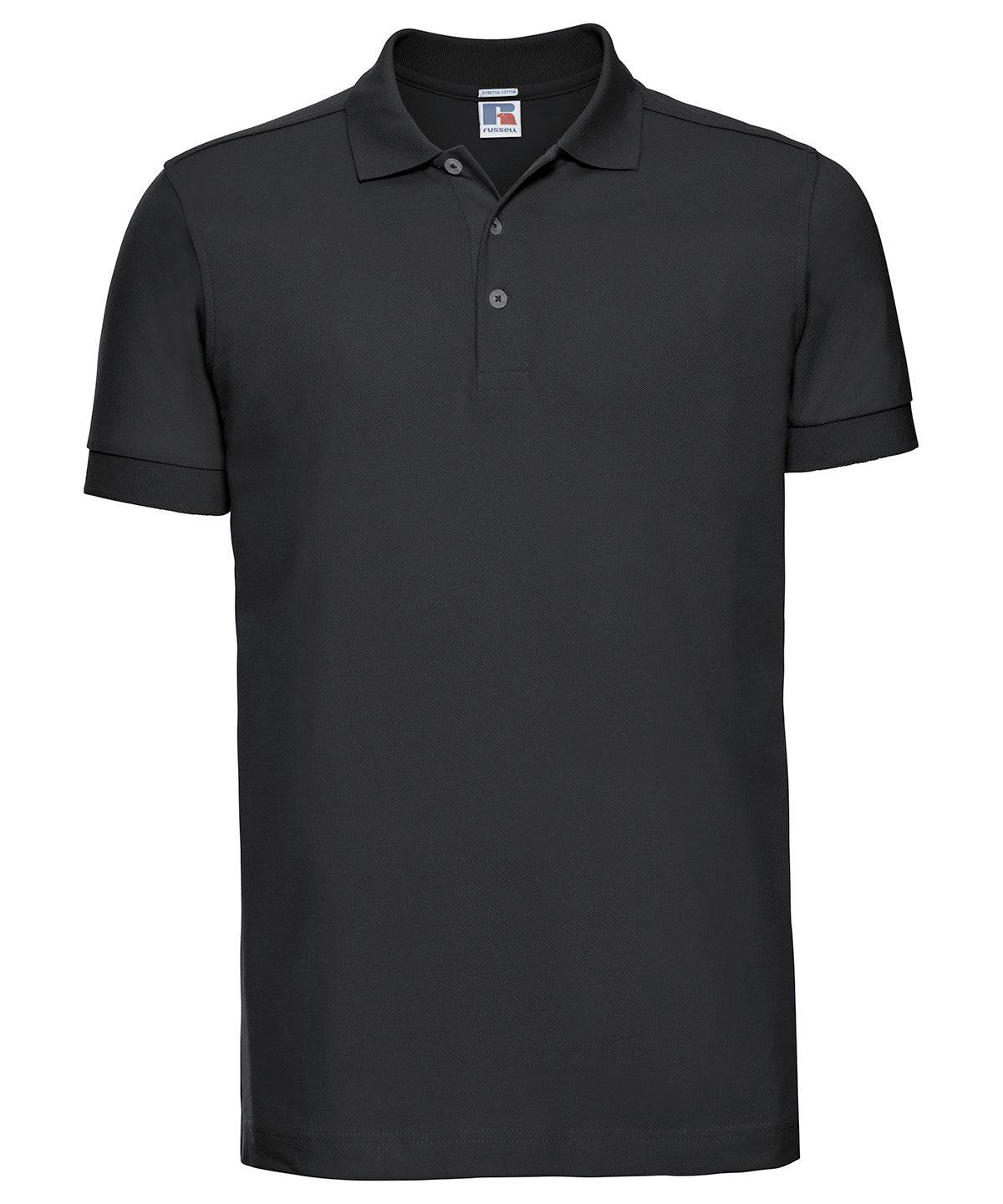 Black - Stretch polo