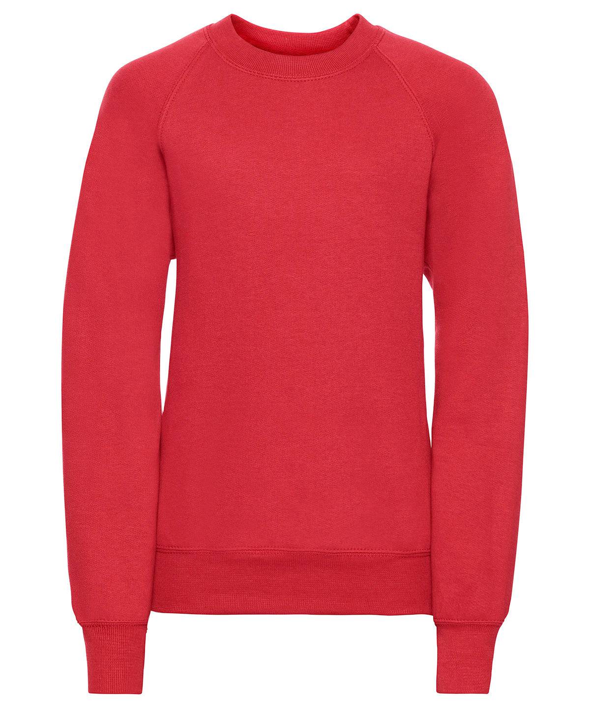 Bright Red - Kids raglan sleeve sweatshirt