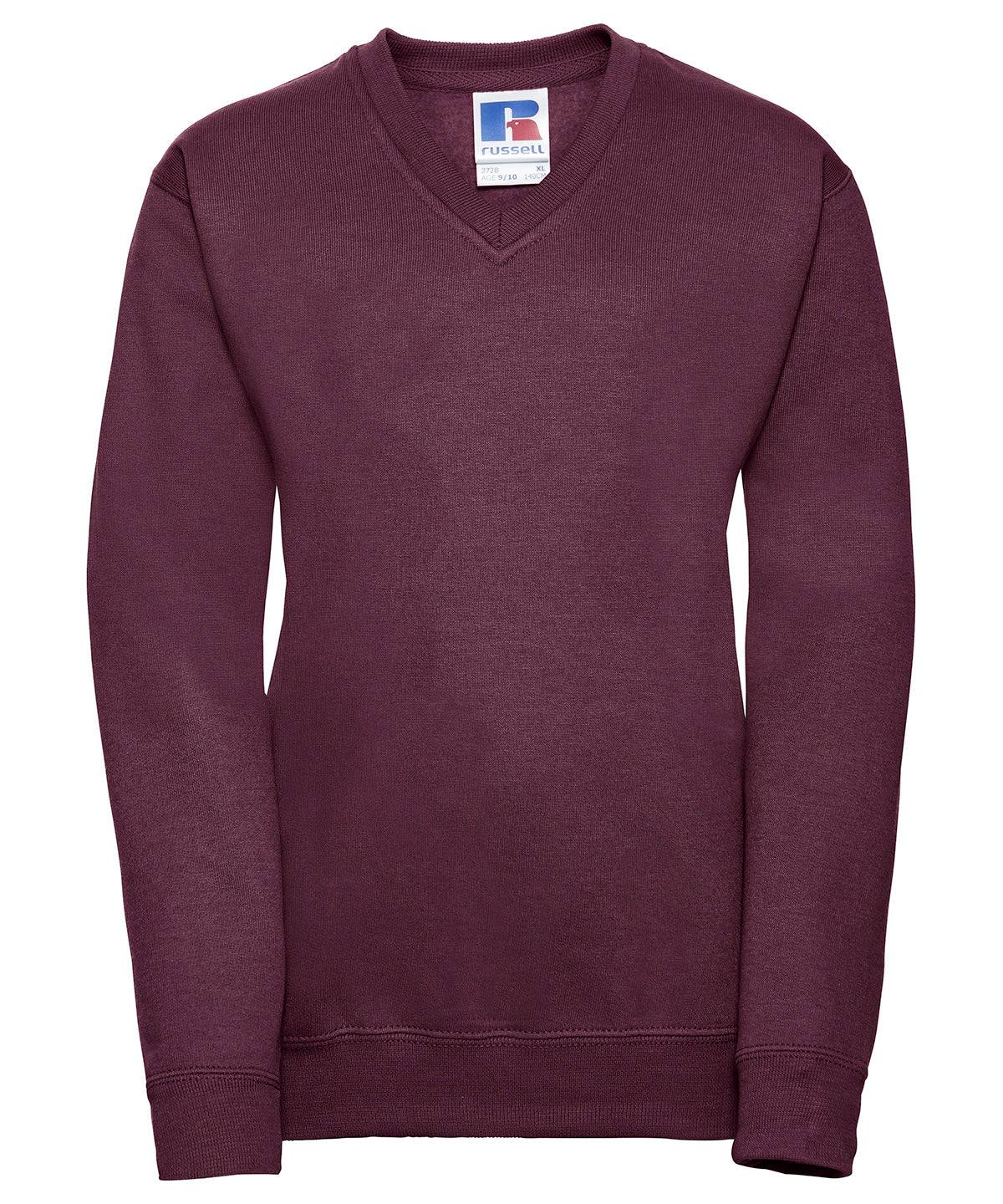 Burgundy - Kids v-neck sweatshirt