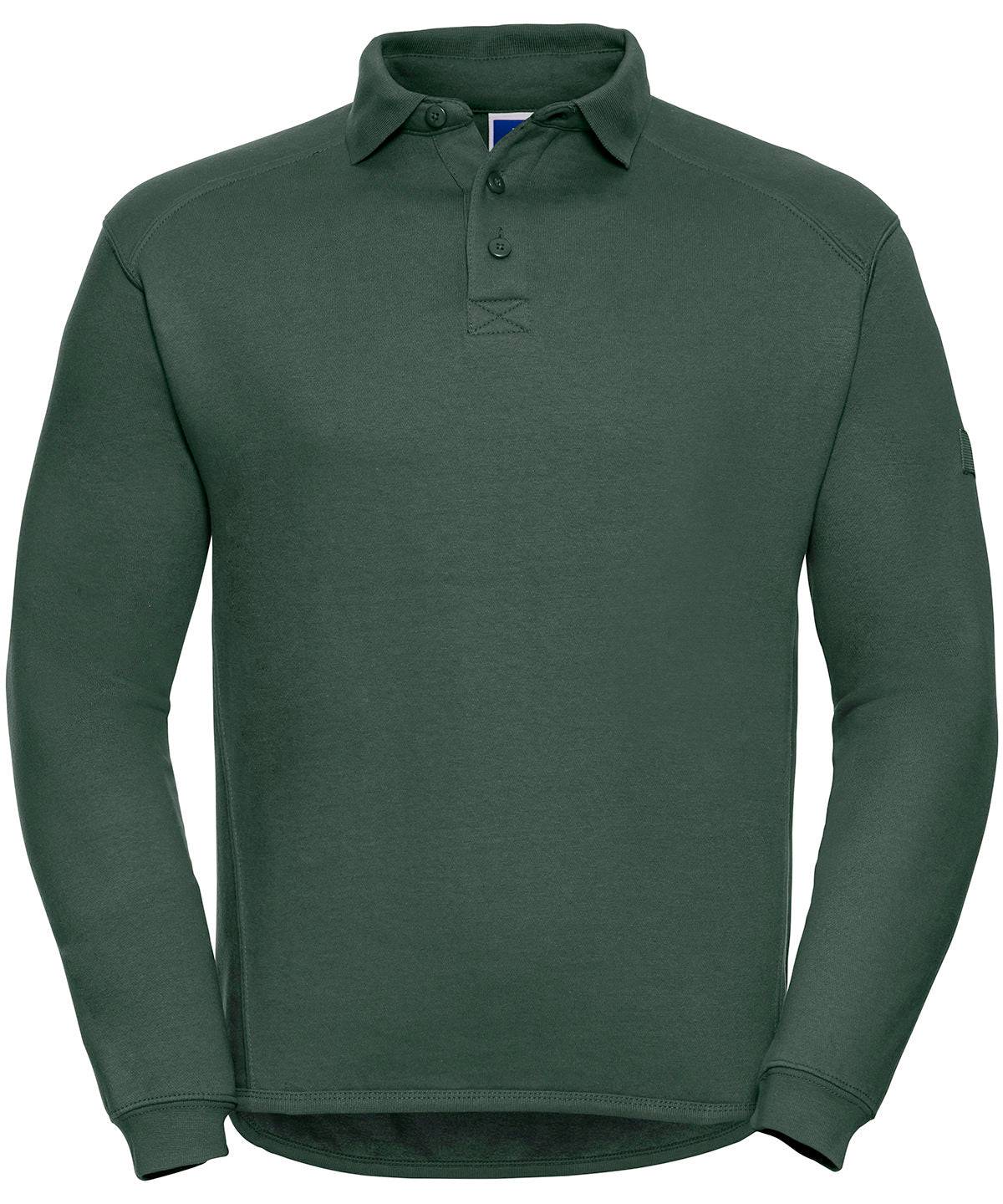 Bottle Green - Heavy-duty collar sweatshirt