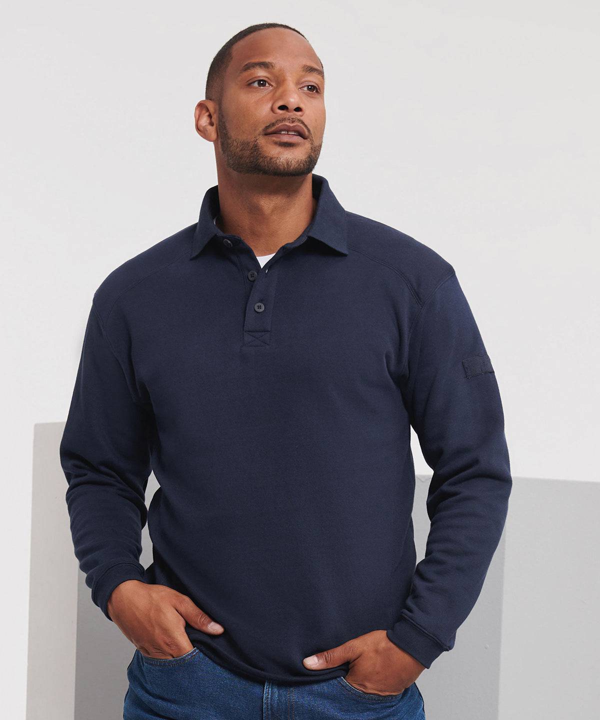 Light Oxford - Heavy-duty collar sweatshirt