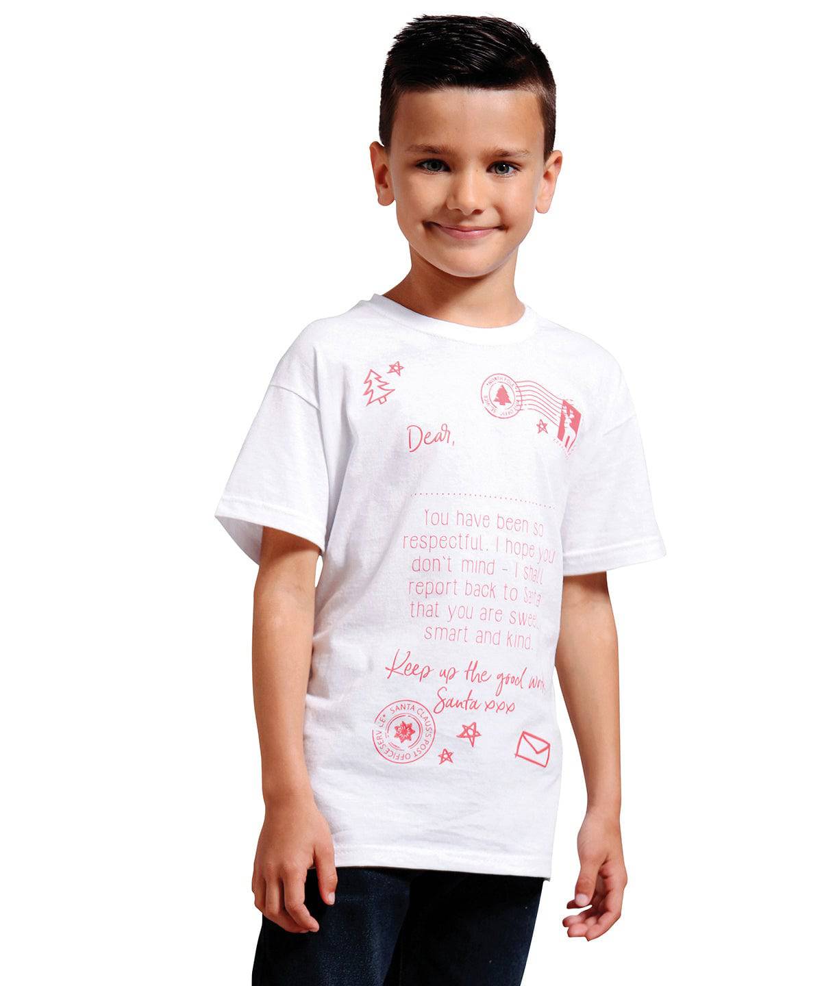 Red - Personalisable kids letter to Santa tee