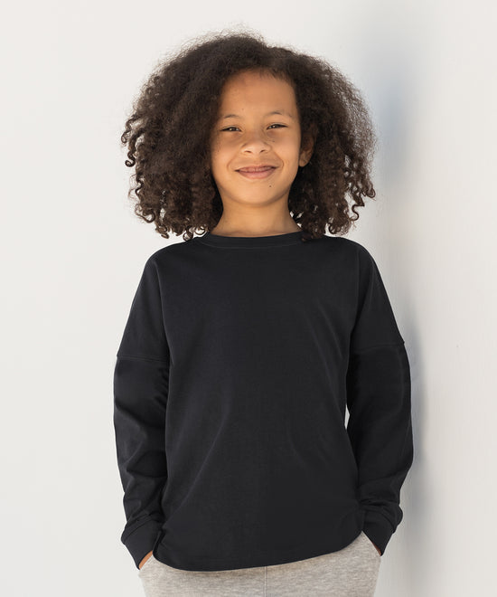 Kids drop shoulder slogan top