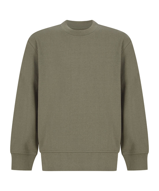 Kids sustainable fashion curved hem sweatshirt