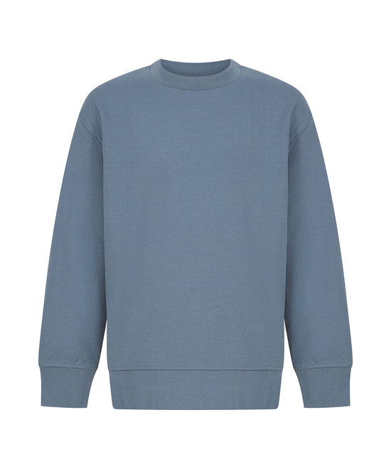 Kids sustainable fashion curved hem sweatshirt